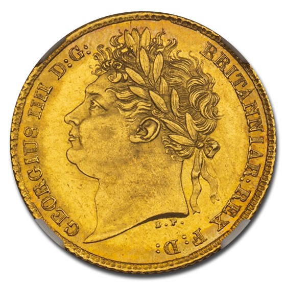 1825 Great Britain Gold Half Sovereign George IV MS-64 NGC 1825 Great Britain Gold Half Sovereign George IV MS-64 NGC